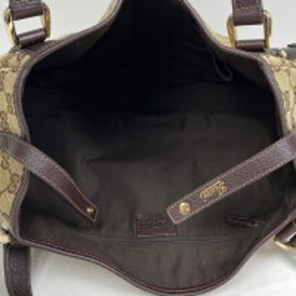 Gucci bag tote brown shoulder canvas GG - Picture 6 of 6